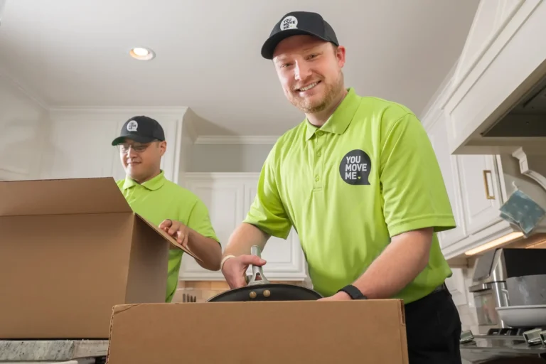 movers packing kitchen
